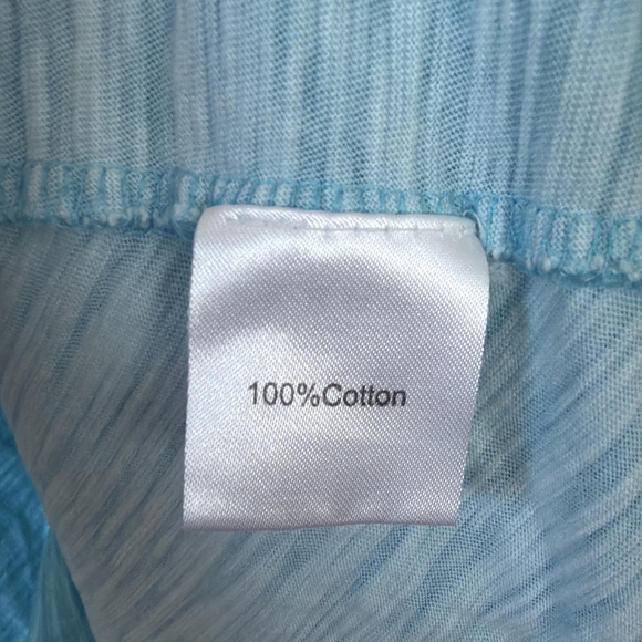 Lulu B Top Womens 1X Blue Cotton Starfish Tunic Beach Resort Coastal Tee - Picture 7 of 8